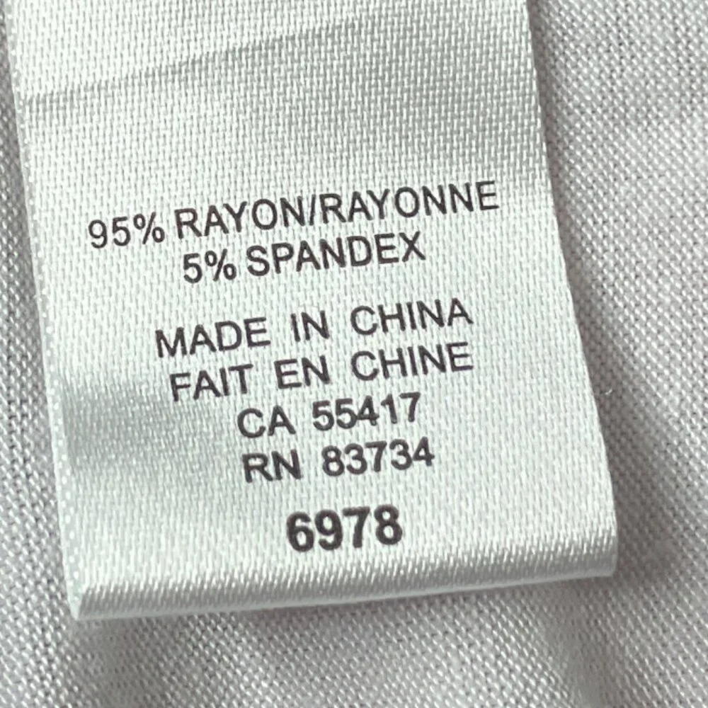 Compli K One Size O/S White V-Neck Logo Soft Knit‎ T-Shirt Love Pullover Dress